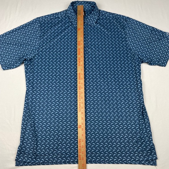 FootJoy Mens XL Dolphin Print Golf Polo Blue Corte Bella Golf Club Short Sleeve - Picture 5 of 8